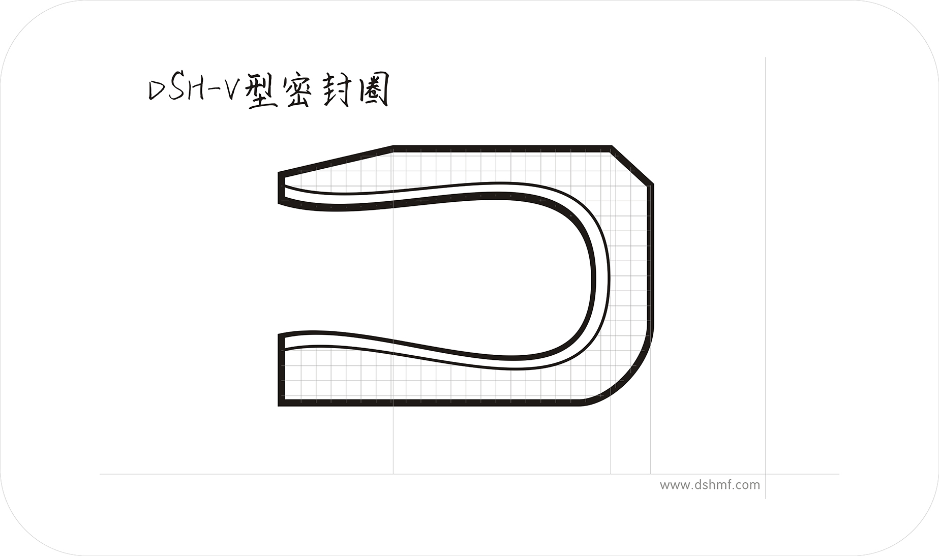 V型密封圈的截面結(jié)構(gòu)圖 V型密封圈的截面結(jié)構(gòu)圖