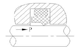 斯特封密封件密封圈油封液壓油缸擠壓式密封件的斯特封的切面圖3 斯特封密封件密封圈油封液壓油缸擠壓式密封件的斯特封的切面圖3